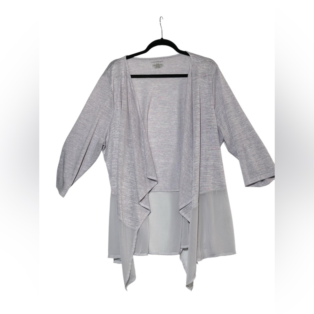 Lane Bryant Heather Lilac Purple Open Front Cardigan- Oversized